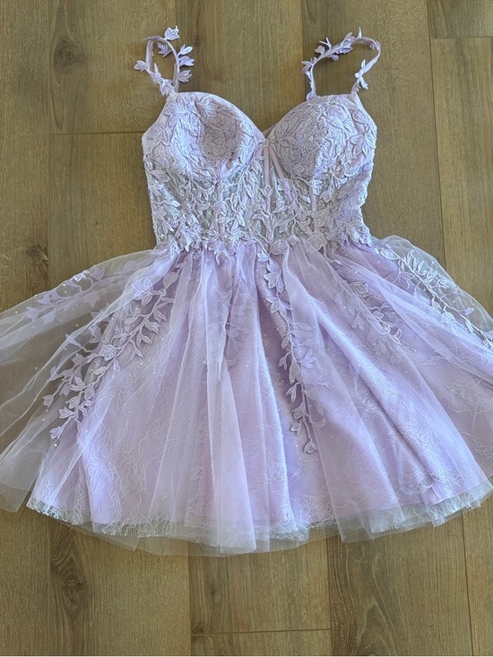 Stacees Dresses & Skirts - Stacees Leaf Lace Purple Corset